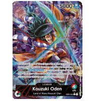 a card that says kozuki oden land of wano on it