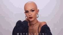 beautiful woman bald shaved head