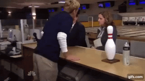 The Office Pam Ryan GIF - The Office Pam Ryan Bowling Shoes - Discover &  Share GIFs