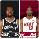 Brooklyn Nets (67) Vs. Miami Heat (60) Half-time Break GIF - Nba Basketball Nba 2021 GIFs