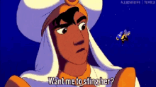 Genie Aladdin GIF - Genie Aladdin Want Me To Sting Her GIFs