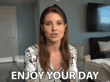 Enjoy Your Day Amanda Cerny GIF - Enjoy Your Day Amanda Cerny Have A Good Day GIFs