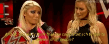 Alexa Bliss Stomach To Lose To Bayley GIF - Alexa Bliss Stomach To Lose To Bayley Summer Slam GIFs