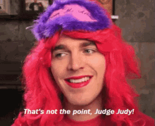 Notthepoint Judgejudy GIF - Notthepoint Judgejudy Guy With Red Wig GIFs