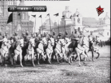 a black and white photo of soldiers riding horses with the date march 19 1915 on the bottom