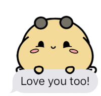 Love You Too Love You Too Bee Sticker - Love You Too Love You Too Bee Stickers