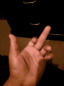a close up of a person 's hand showing their fingers