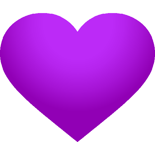 Purple Heart Heart Sticker - Purple Heart Heart Joypixels Stickers