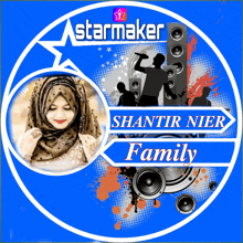 a starmaker logo with a picture of a woman and the name shantir nier family