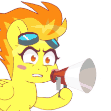 mlp spitfire my little pony megaphone yelling