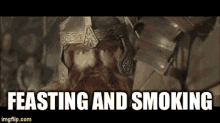 Feasting Smoking GIF - Feasting Smoking Gimlie GIFs