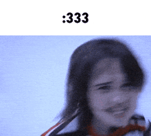a blurry picture of a person with the number 333 written on it