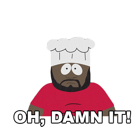 Oh Damn It Chef Sticker - Oh Damn It Chef South Park Stickers