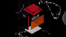 a black background with a red box that says kleur on it