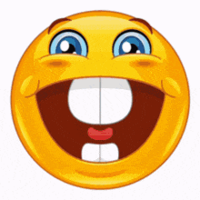 a smiley face with a big smile and a big mouth