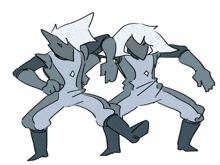 a drawing of a couple of people standing next to each other
