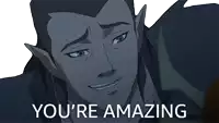 a picture of a man with the words you 're amazing