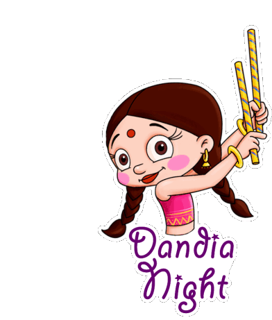 Dandia Night Chutki Sticker - Dandia Night Chutki Chhota Bheem Stickers