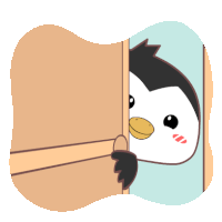 Cute Penguin Sticker - Cute Penguin I Am Here Stickers