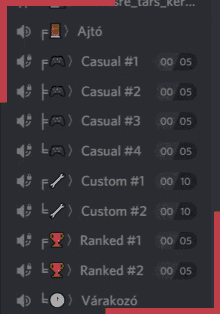 a computer screen shows a list of casual # 1 casual # 2 casual # 3 casual # 4 custom # 1 and custom # 2