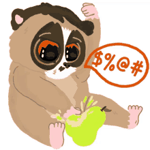 tarsier cursing swearing bad words pear
