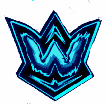 wifi logo letter w blue w