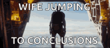 Wife Jumps Conclusions Deadpool GIF - Wife Jumps Conclusions Deadpool Sky Diving GIFs