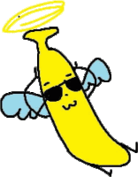 Banana Angel Sticker