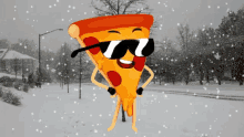 Pizza Snow GIF - Pizza Snow Cool GIFs