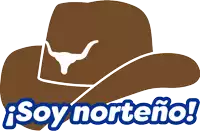 a picture of a cowboy hat with the words soy norteño