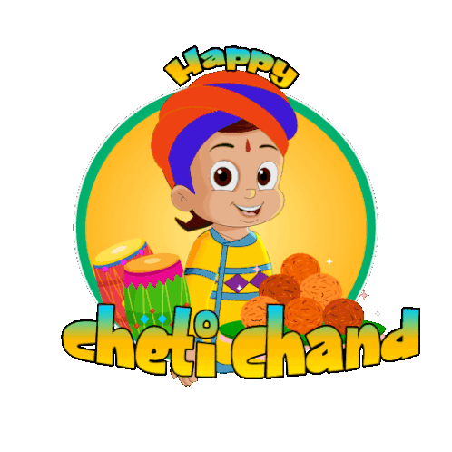 Happy Cheti Chand Chhota Bheem Sticker - Happy Cheti Chand Chhota Bheem Aap Ko Cheti Chand Ki Shubhkamnaye Stickers