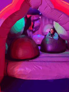 jump play inflatable smile happy
