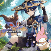 a picture of a boy with a dragon and the words wanderer 3