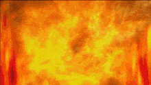 a large fire with a black background and a lot of flames