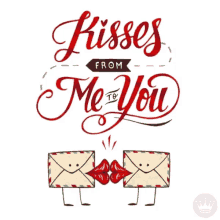 Kisses From Me To You Envelope GIF