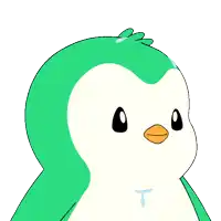 a cartoon of a penguin with sweat coming out of its face