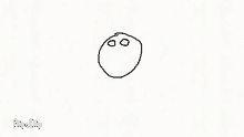 a black and white drawing of a person 's face and an ice cream cone with ice cream in it .