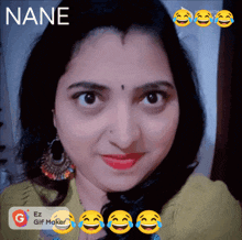 a picture of a woman with the name nane on the bottom