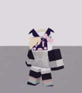 a cartoon character with a rainbow on her head has the letter f on her chest