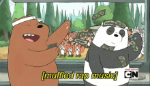 We Bare Bears Muffle Rap Music GIF - We Bare Bears Muffle Rap Music Cash GIFs