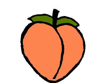 Peach Booty Sticker - Peach Booty Fruit Stickers