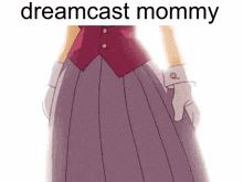 a cartoon drawing of a woman with the words dreamcast mommy below her