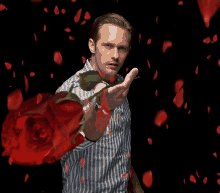 Eric Northman A Rose Fot You GIF - Eric Northman A Rose Fot You With Love GIFs
