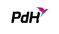 the pdh logo has a bird on it