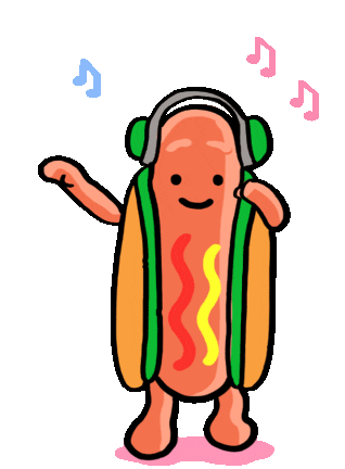 Dancing Hotdog Sticker - Dancing Hotdog Stickers