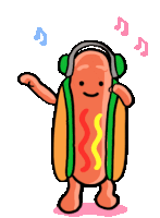Dancing Hotdog Sticker - Dancing Hotdog Stickers