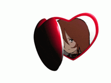 a couple of heart shaped mirrors with cartoon characters on them