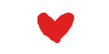 a pixel art image of a broken heart