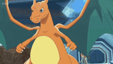 a cartoon of a dragon with a bbc logo in the background