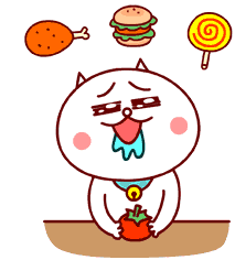 Drool Food Sticker - Drool Food Cat Stickers
